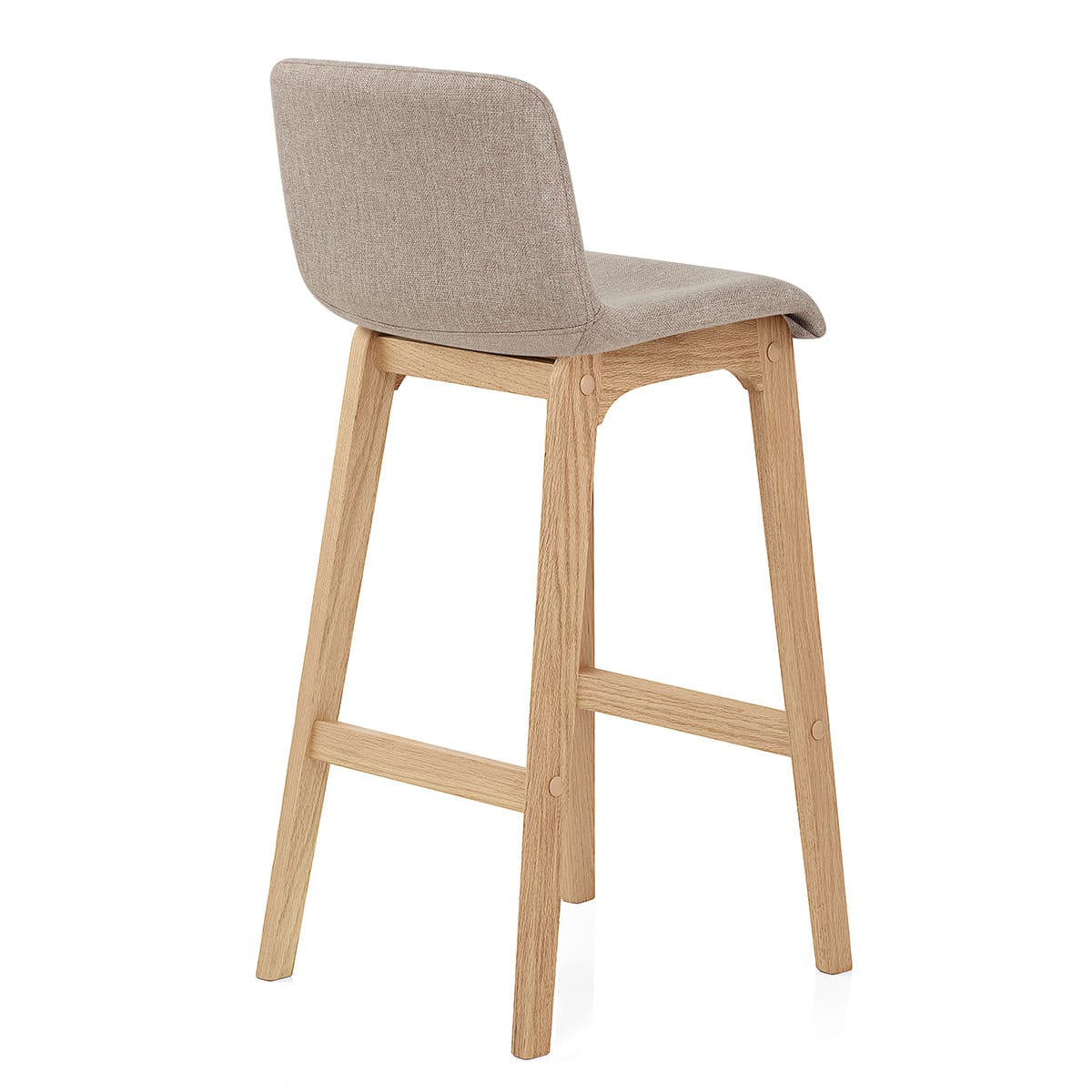 Barhocker Stoff Eiche - Haven Beige