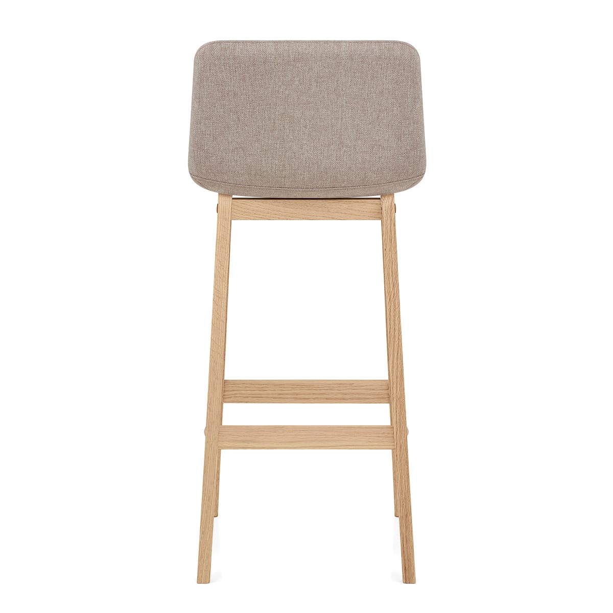 Barhocker Stoff Eiche - Haven Beige