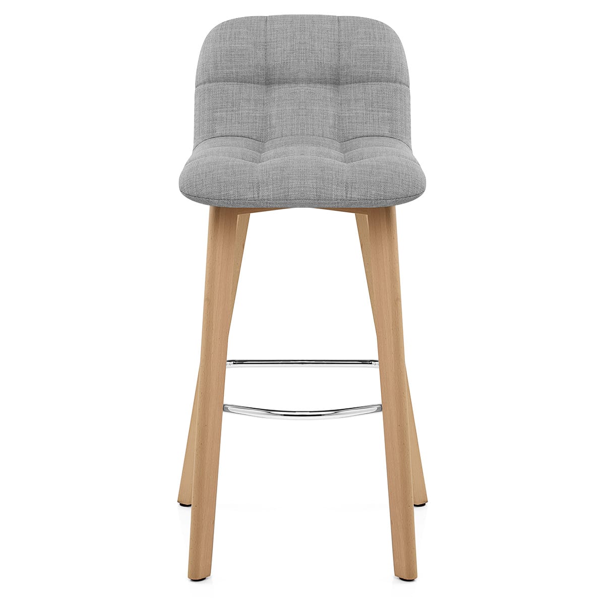 Stoff Holzbarhocker - Hex Grau