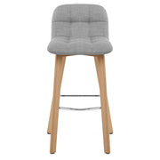 Sgabello Tessuto Legno - Hex Grigio