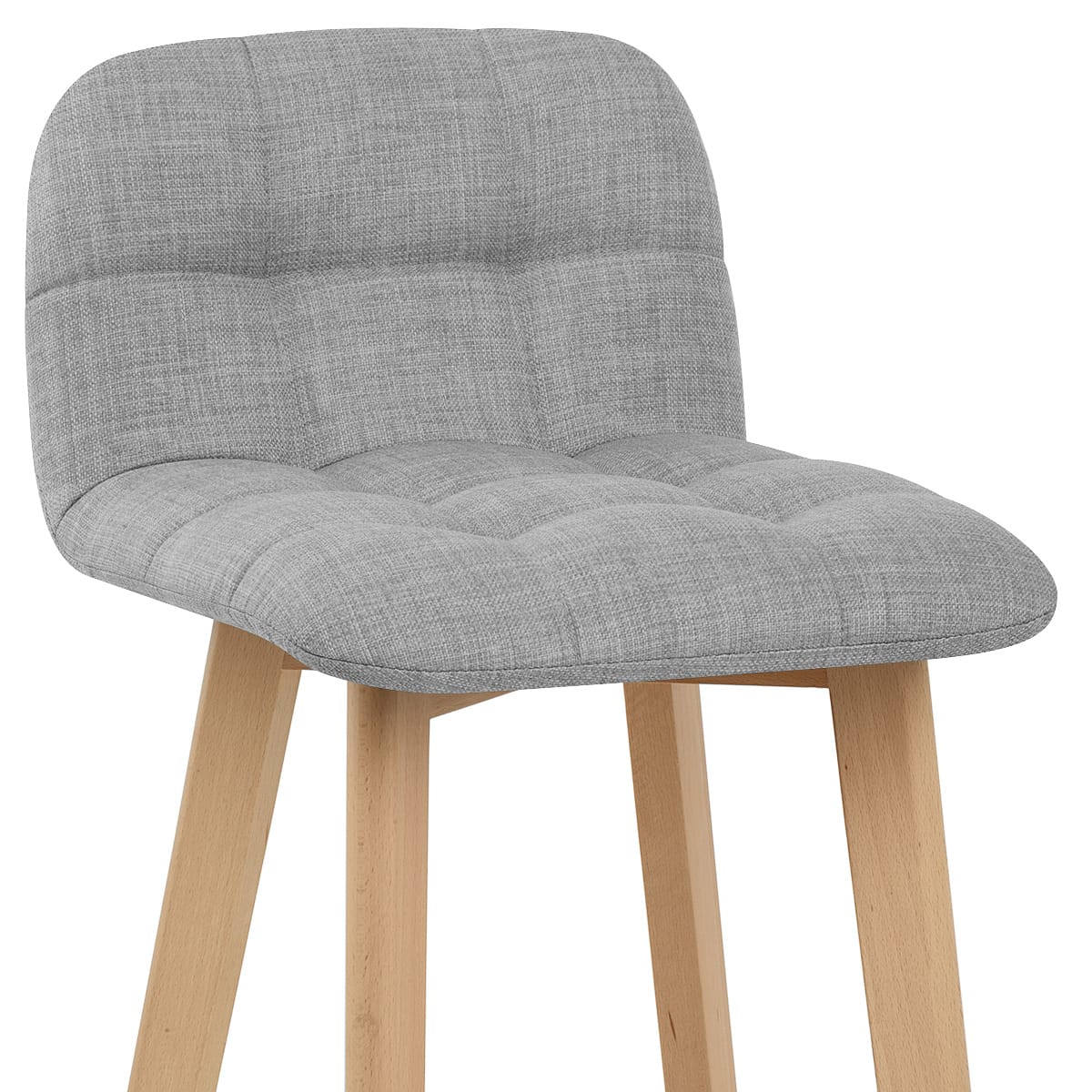 Sgabello Tessuto Legno - Hex Grigio