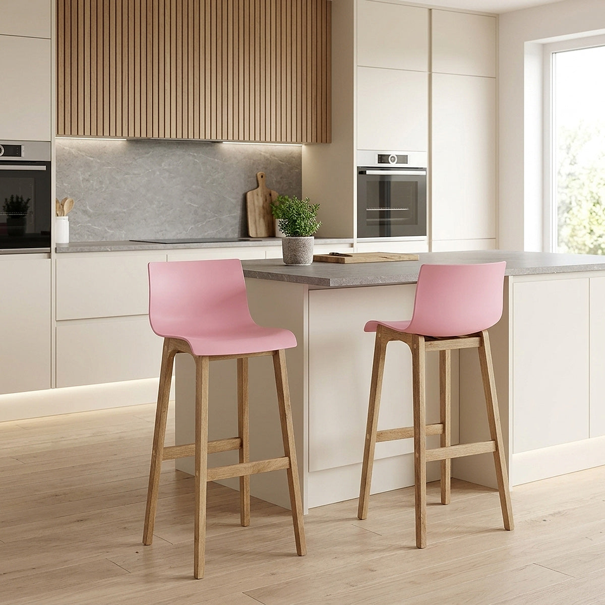 Barhocker Eiche - Hoch Drift Pink