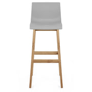 Sgabello Resina Legno - Drift Alto Grigio