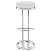 Sgabello Ecopelle Cromato - Haut Zed Bianco