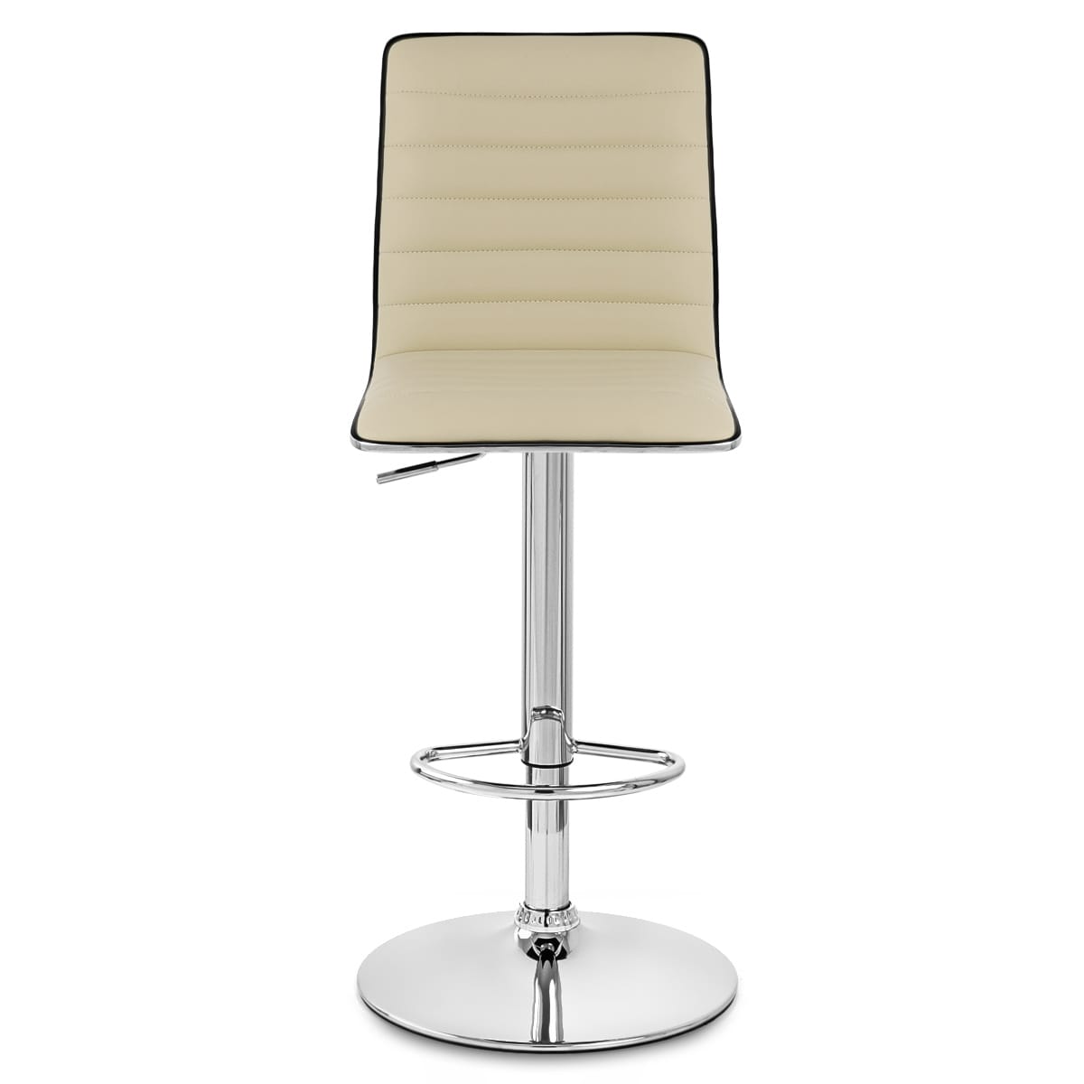 Kunstleder Barhocker Chrom - Hiline Beige