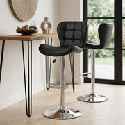Kunstleder Barhocker Chrom - Houston Schwarz
