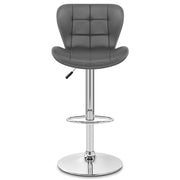 Sgabello Ecopelle Cromato - Houston Grigio