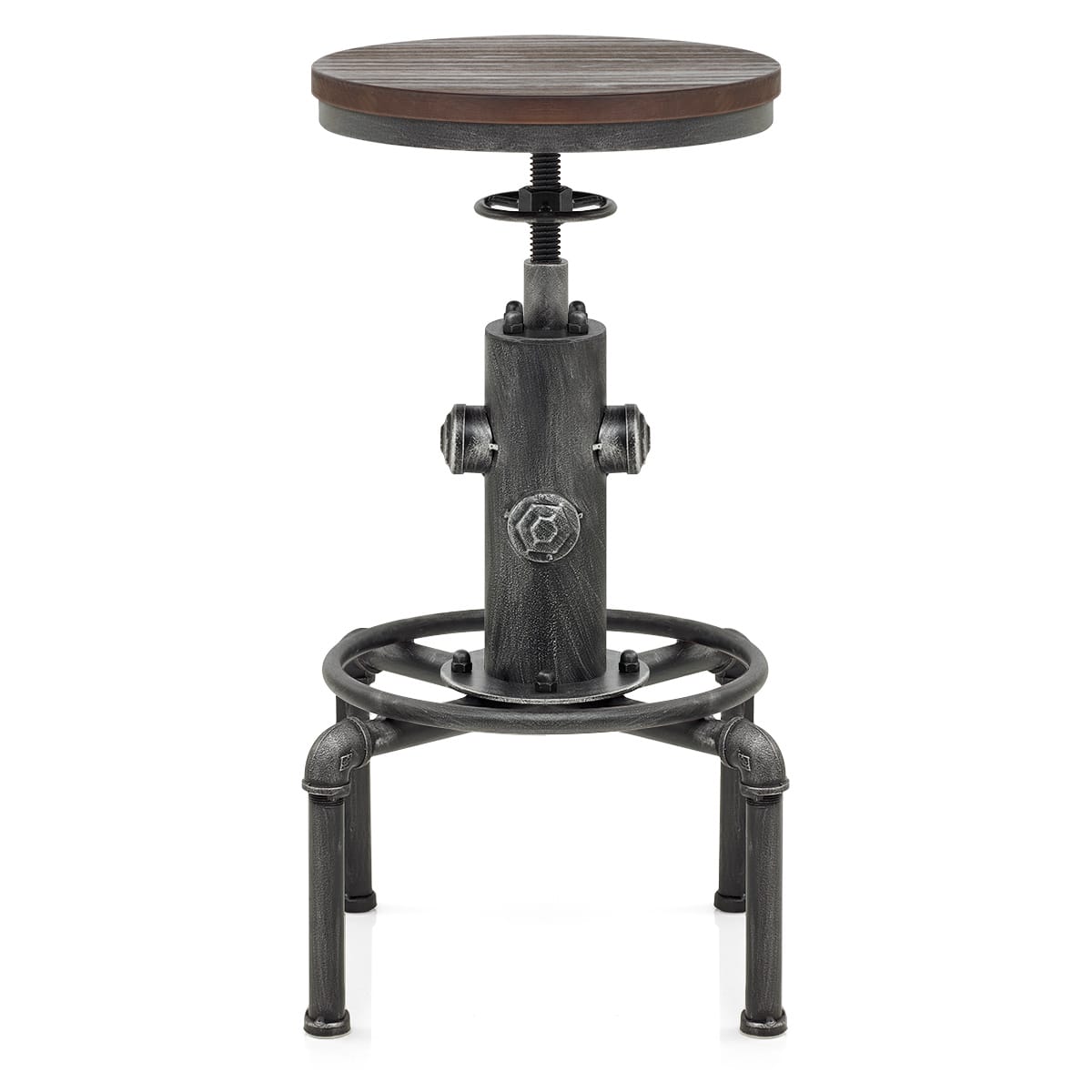 Barhocker Metallisch - Hydrant Holz