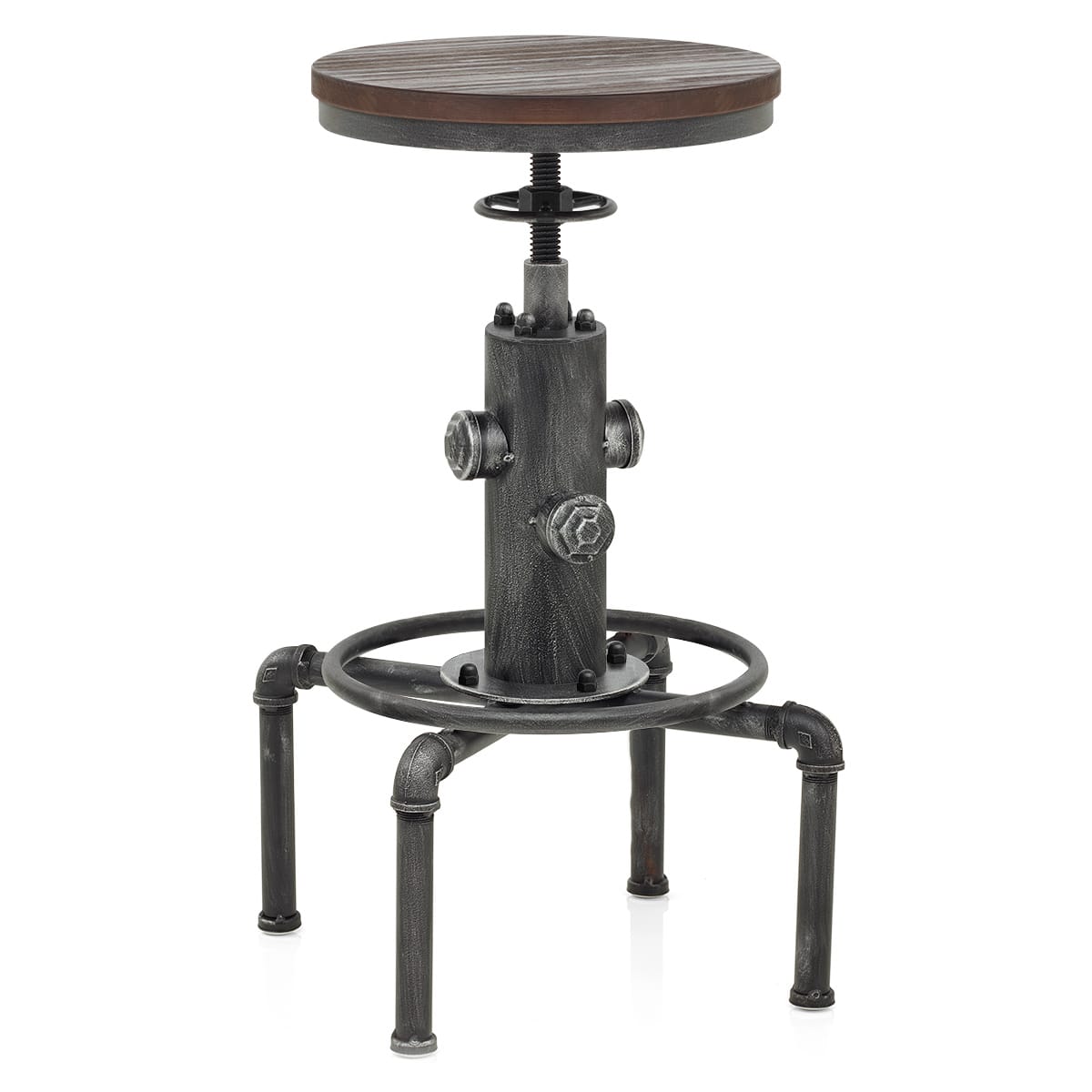 Barhocker Metallisch - Hydrant Holz