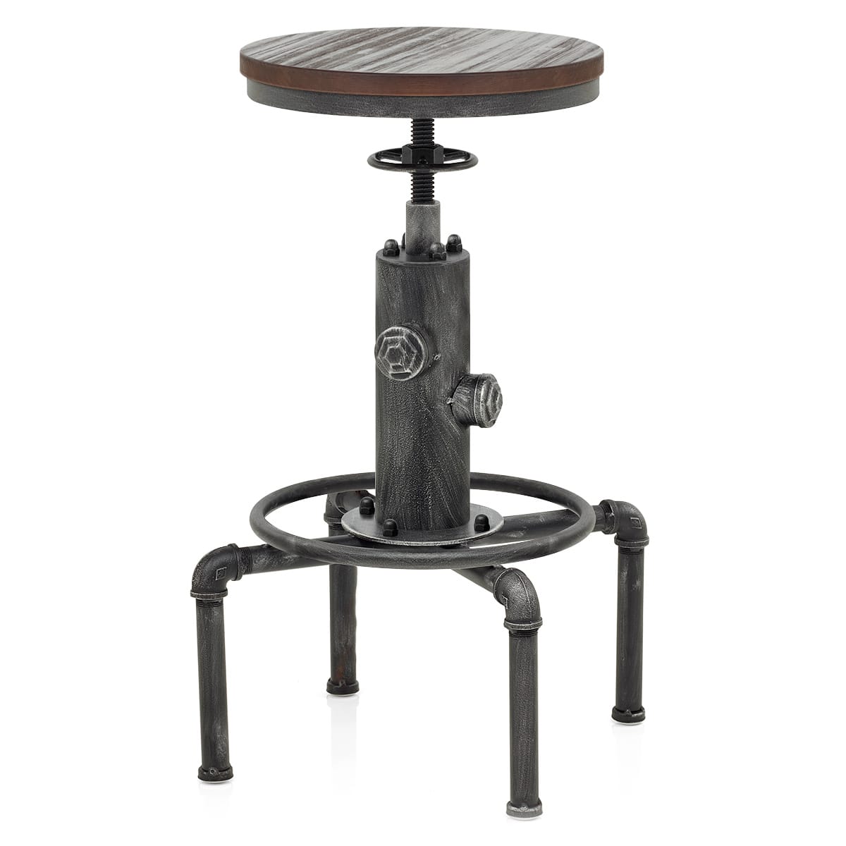 Barhocker Metallisch - Hydrant Holz