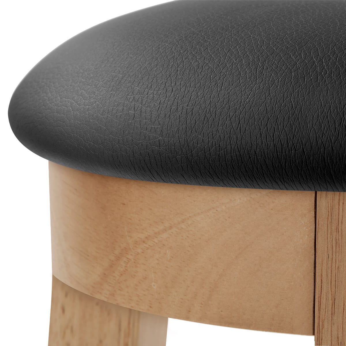Sgabello Ecopelle Rovere - Ikon Nero