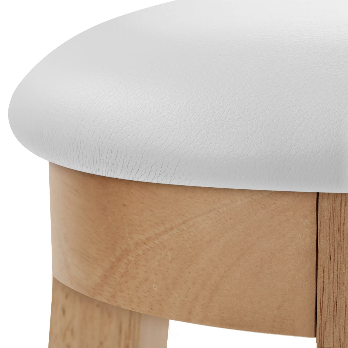 Sgabello Ecopelle Rovere - Ikon Bianco