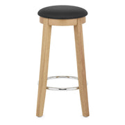 Sgabello Ecopelle Rovere - Ikon Nero