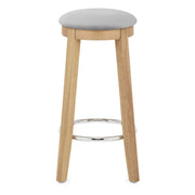 Sgabello Velluto Rovere - Ikon Grigio