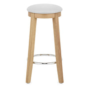 Sgabello Ecopelle Rovere - Ikon Bianco