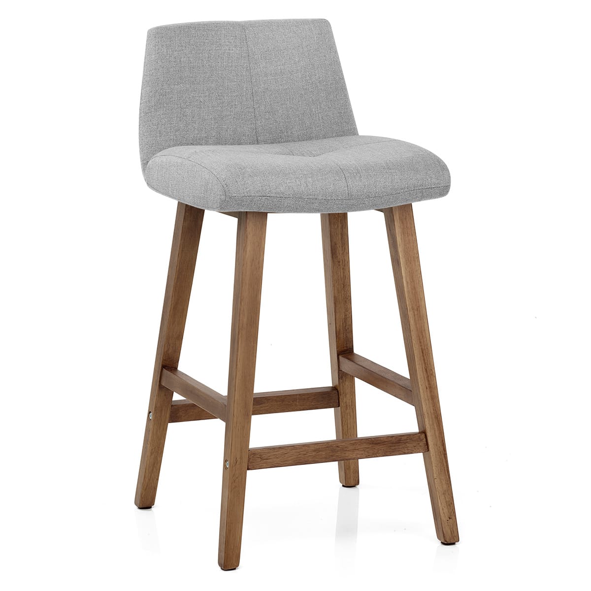 Barhocker Stoff Holz - Impulse Grau