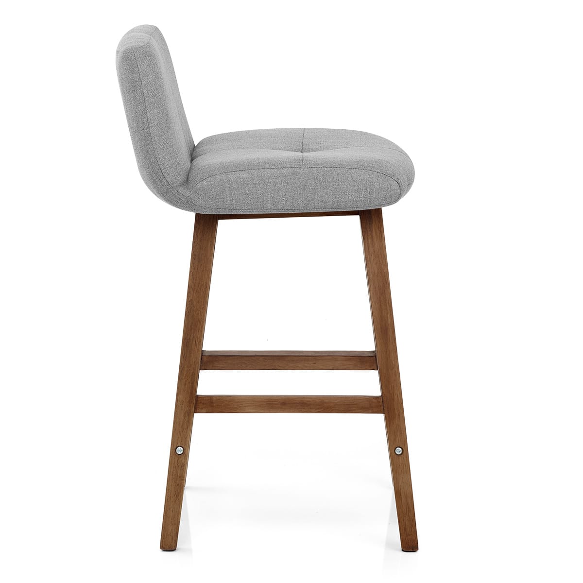 Barhocker Stoff Holz - Impulse Grau