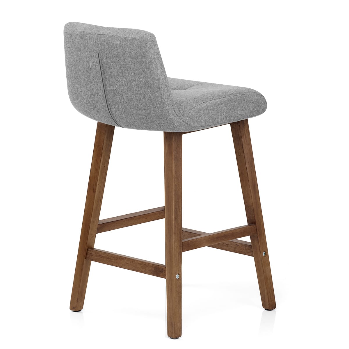 Barhocker Stoff Holz - Impulse Grau