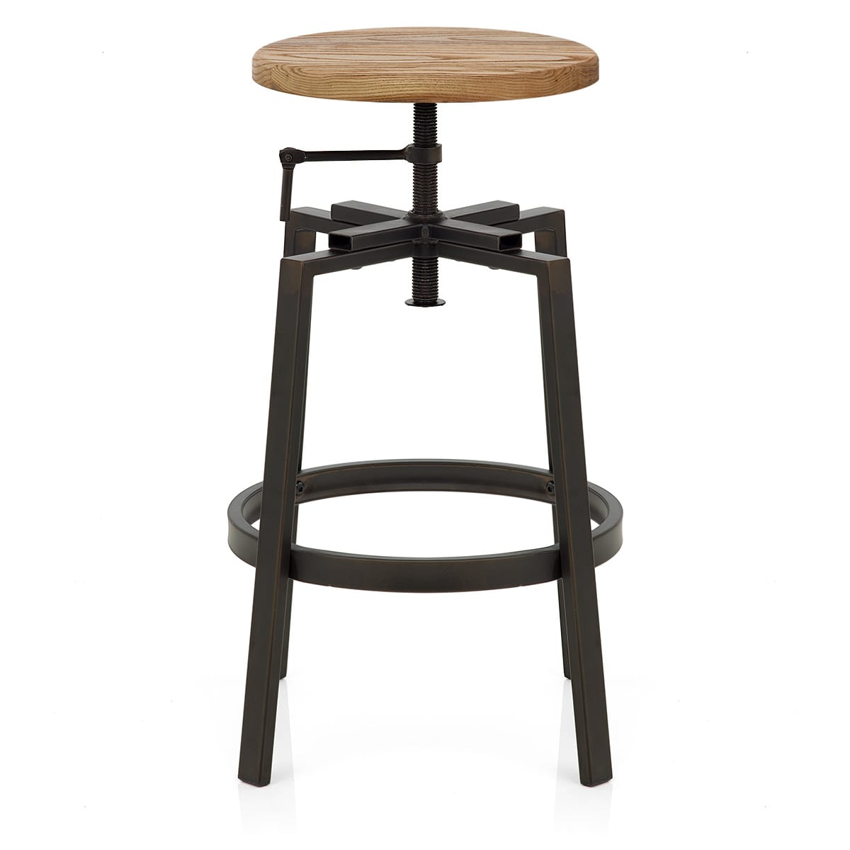 Barhocker - Heller Holzsitz - Industrial Turner Holz