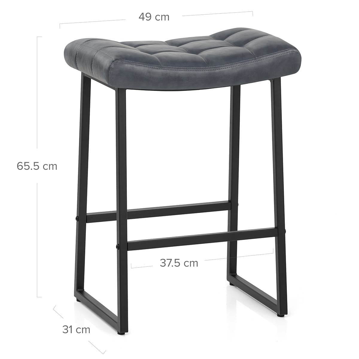 Sgabello Ecopelle Anticata - Jago Blu