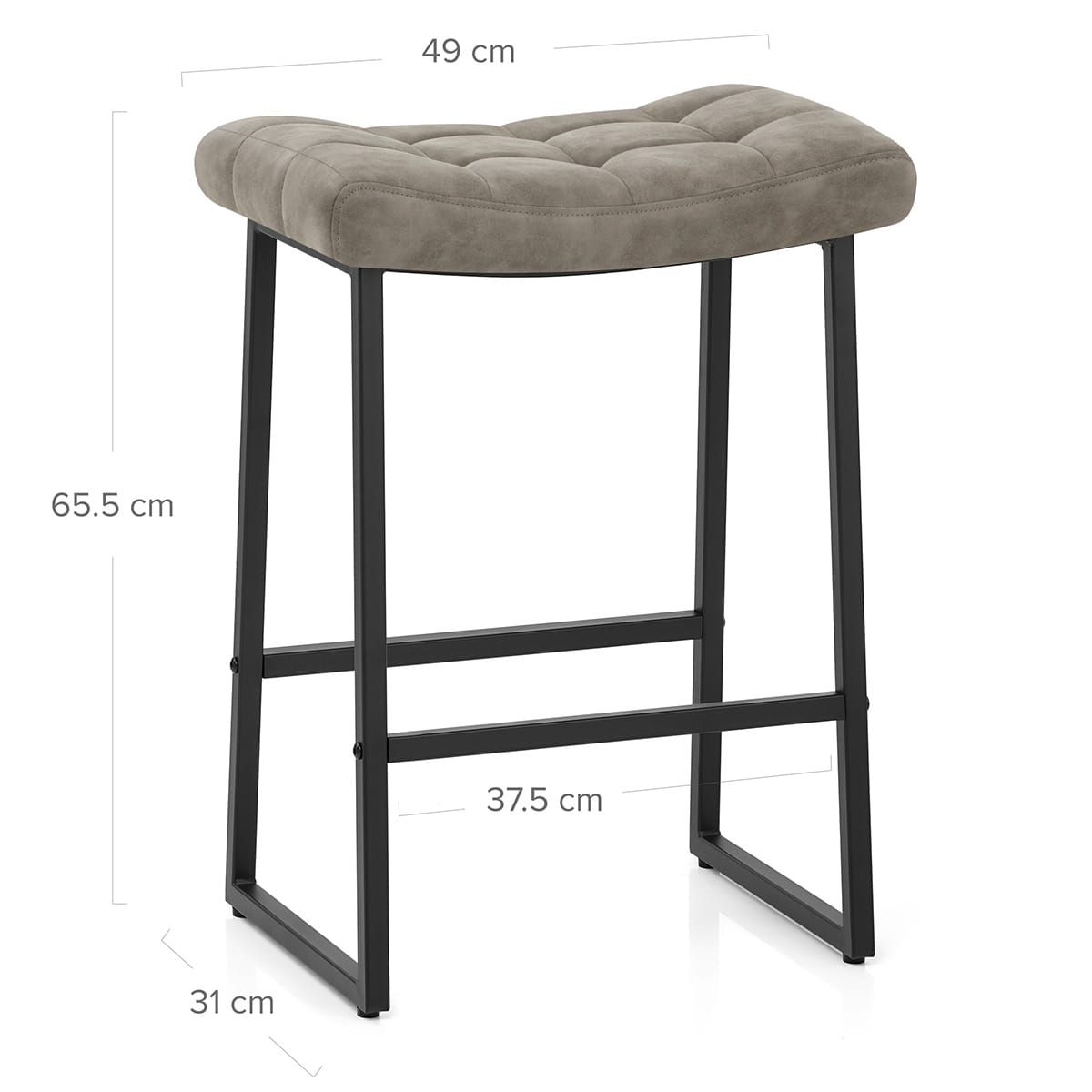 Kunstleder Barhocker Antik - Jago Grau