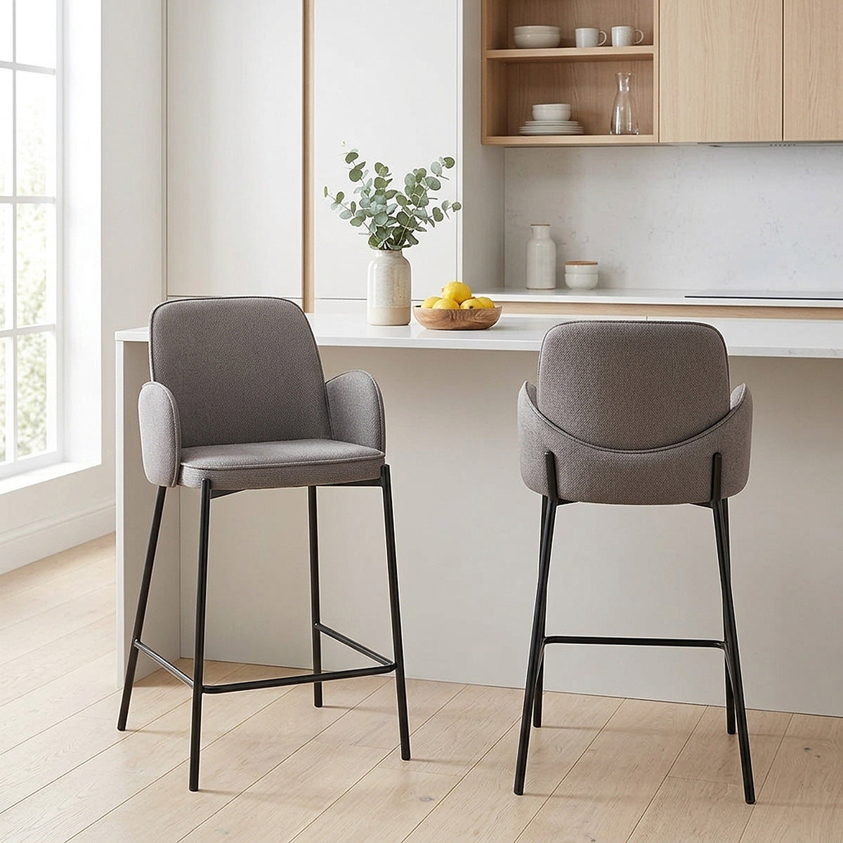 Barhocker Stoff - Jarvis Grau