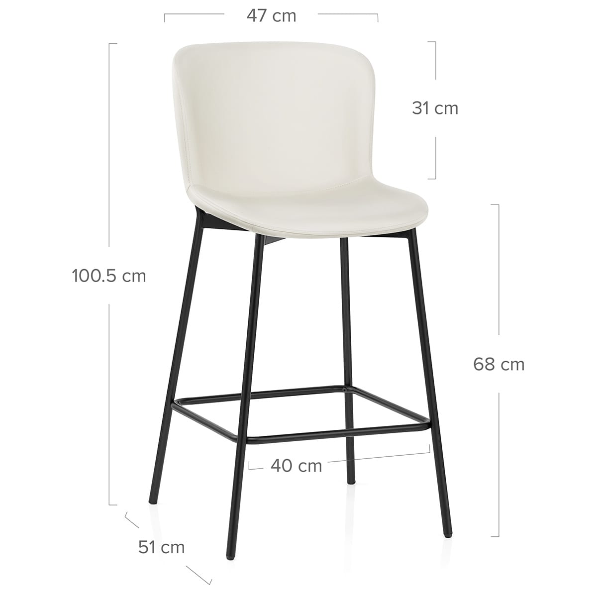 Barhocker Kunstleder - Jasmine Beige