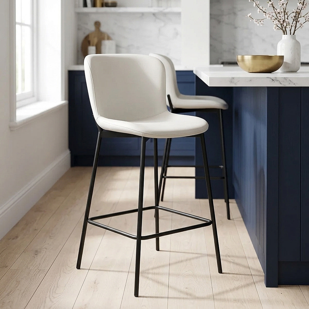 Barhocker Kunstleder - Jasmine Beige