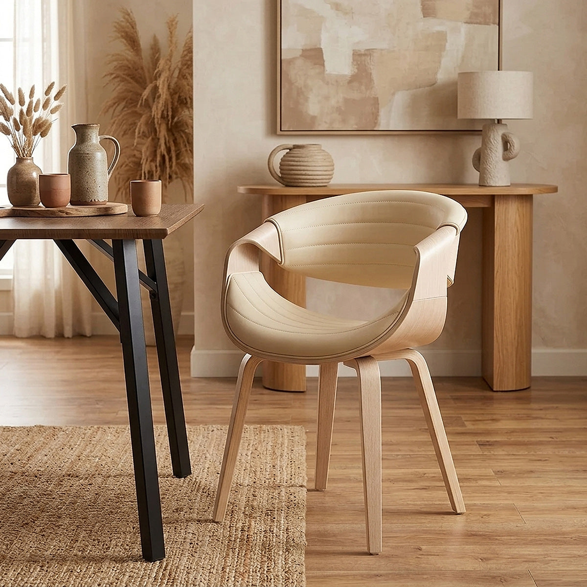 Esszimmerstuhl Kunstleder - Jefferson Beige