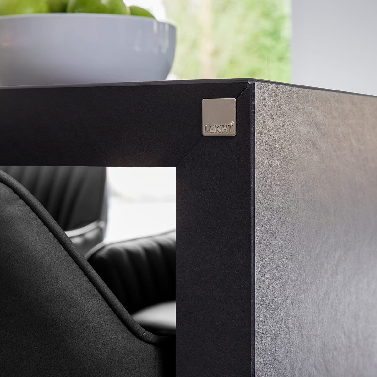 Sgabello Ecopelle Metallo - Kanto Grigio scuro
