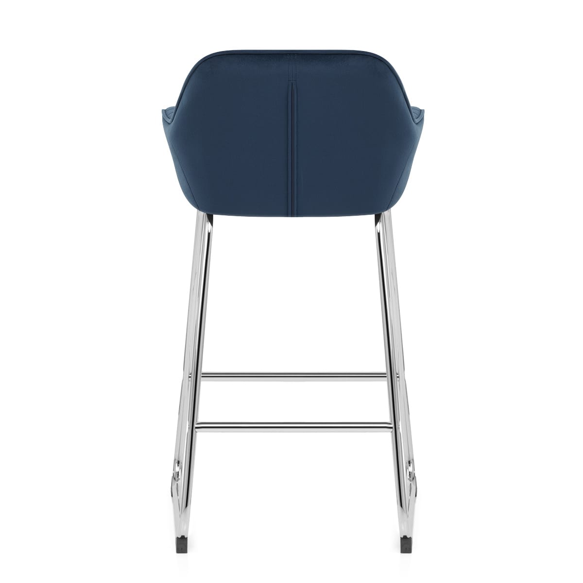 Sgabello Velluto Cromato - Kanto Blu