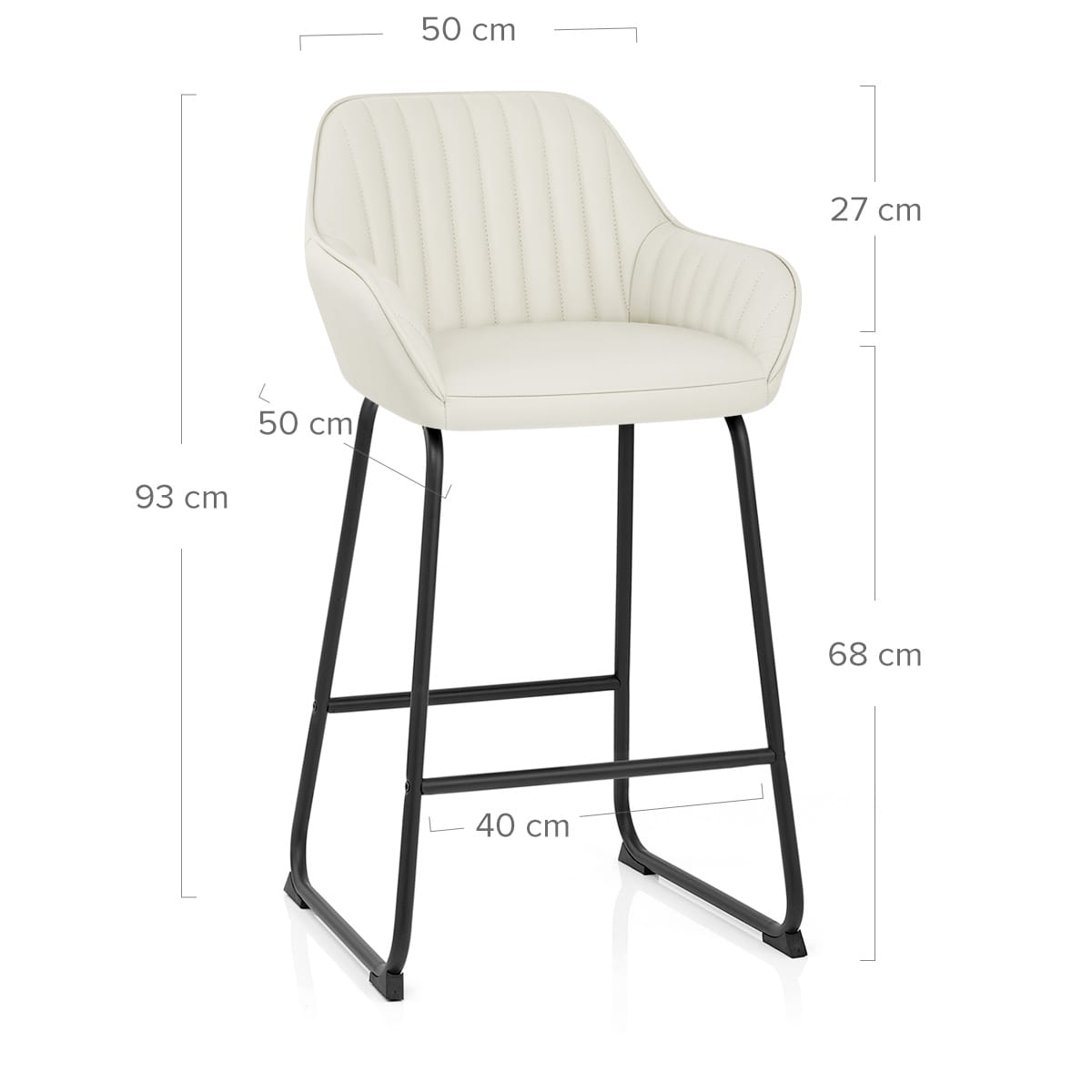 Echtleder Barhocker - Kanto Beige