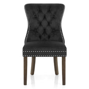Sedia Velluto Legno - Kensington Nero