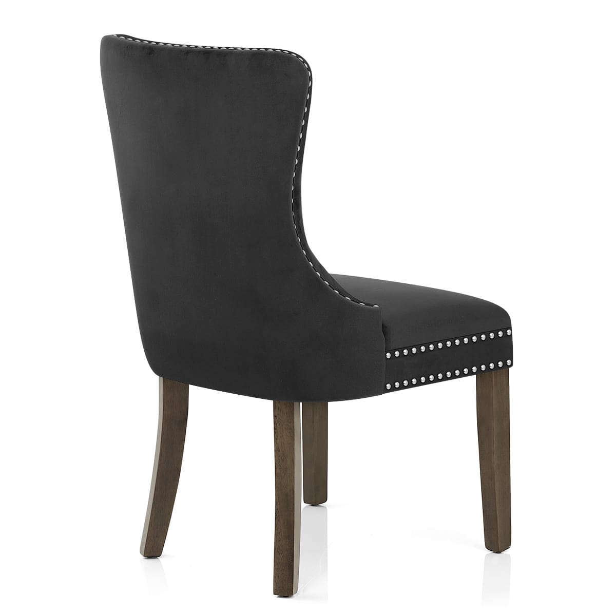 Sedia Velluto Legno - Kensington Nero