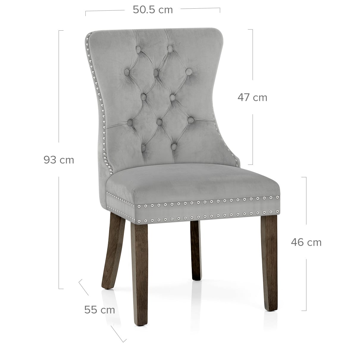 Esszimmerstuhl Samt - Kensington Grau