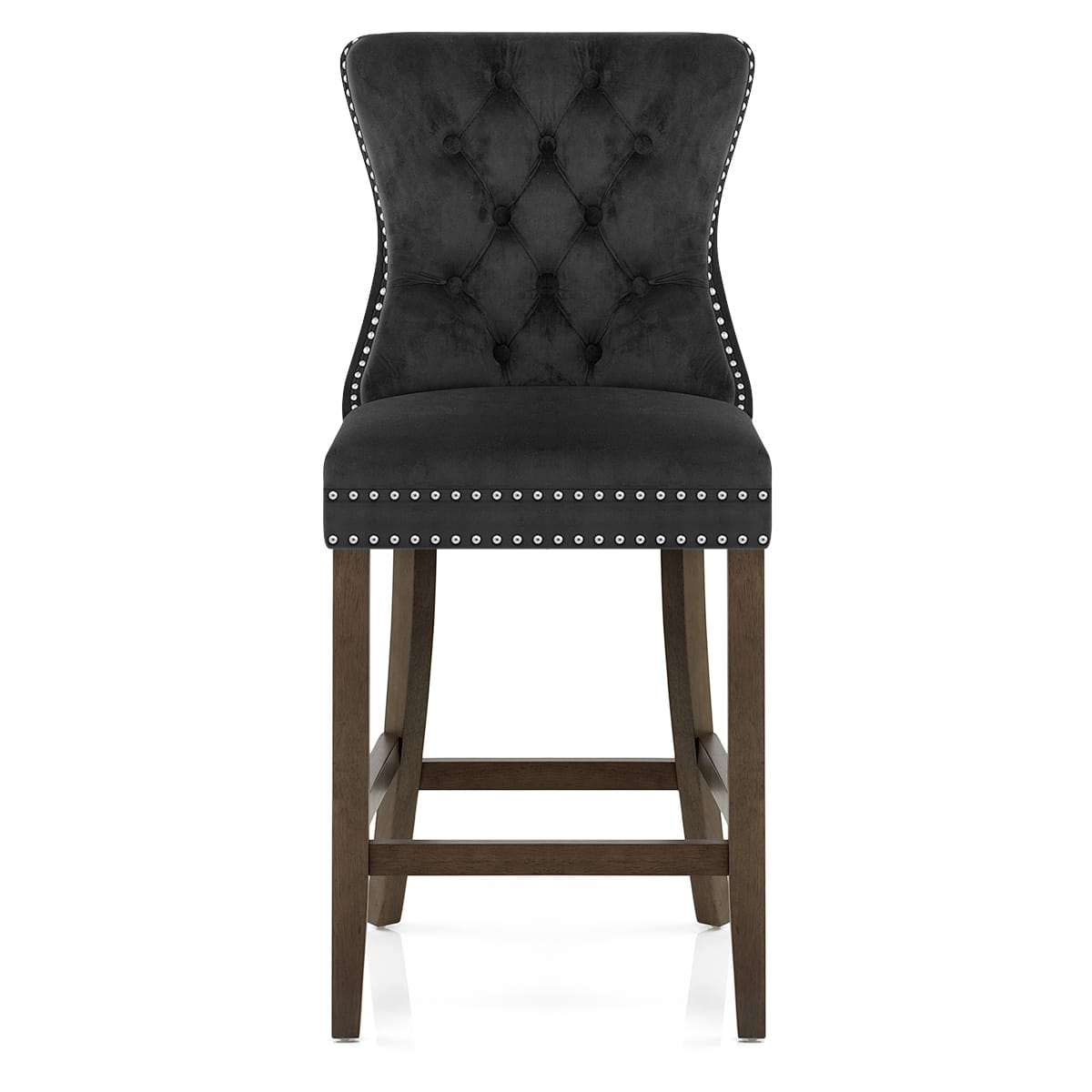 Samt Barhocker - Kensington Schwarz