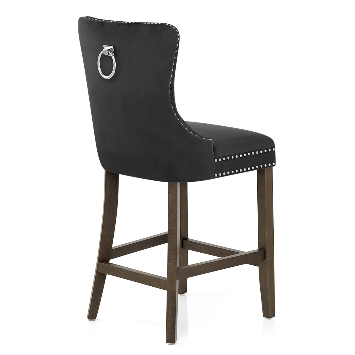 Samt Barhocker - Kensington Schwarz
