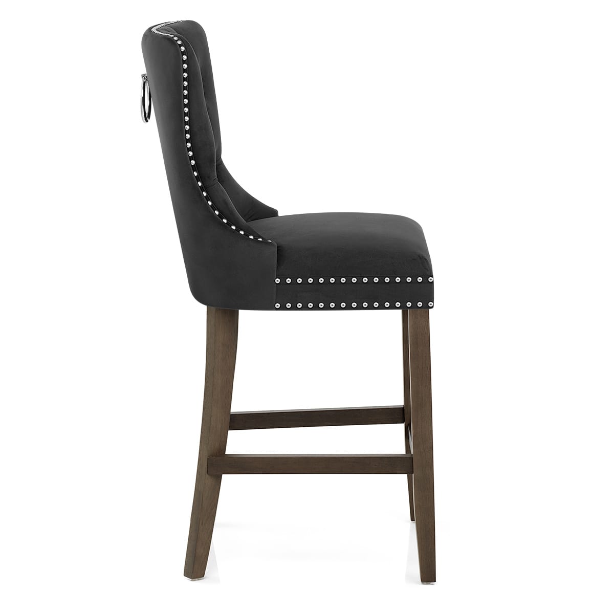 Samt Barhocker - Kensington Schwarz