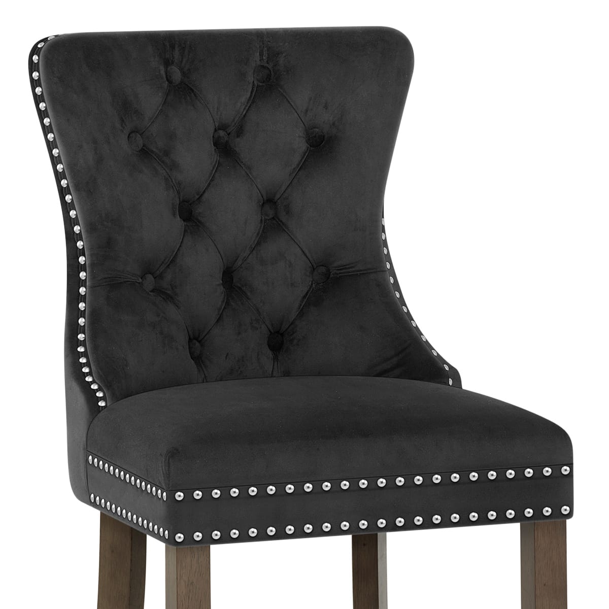 Samt Barhocker - Kensington Schwarz