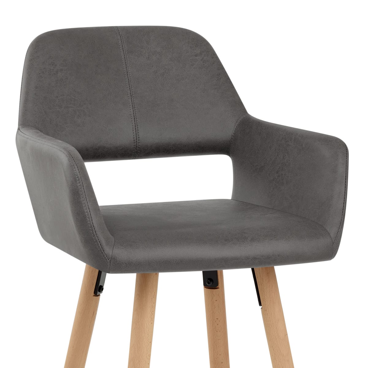Kunstleder Barhocker Antik - Kite Grau