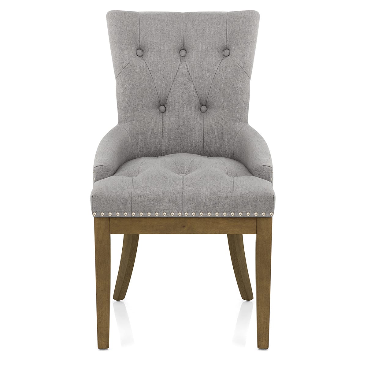 Stoff Esszimmerstuhl Holz - Knightsbridge Grau
