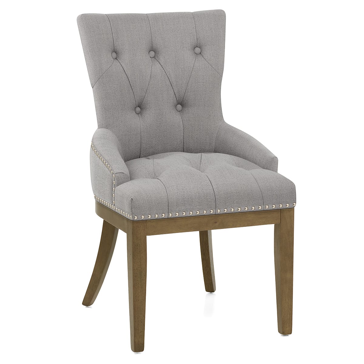 Sedia Tessuto Quercia - Knightsbridge Grigio