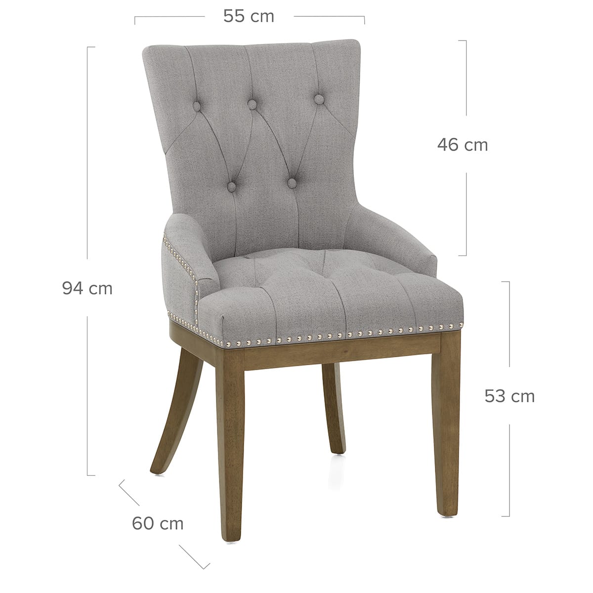 Sedia Tessuto Quercia - Knightsbridge Grigio