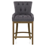 Sgabello Legno Tessuto - Knightsbridge Grigio scuro