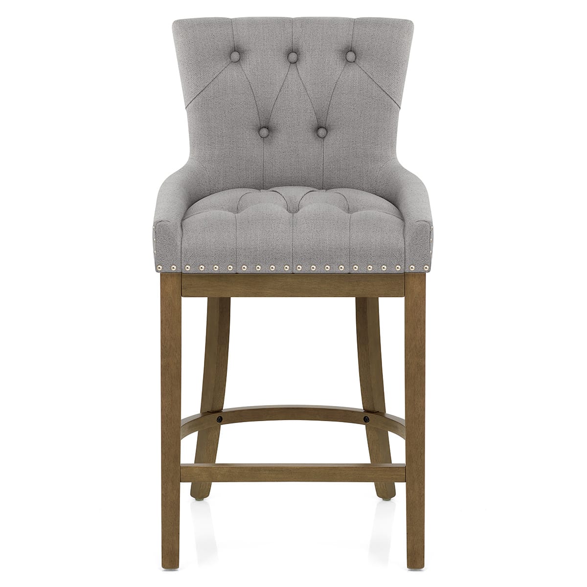 Sgabello Legno Tessuto - Knightsbridge Grigio