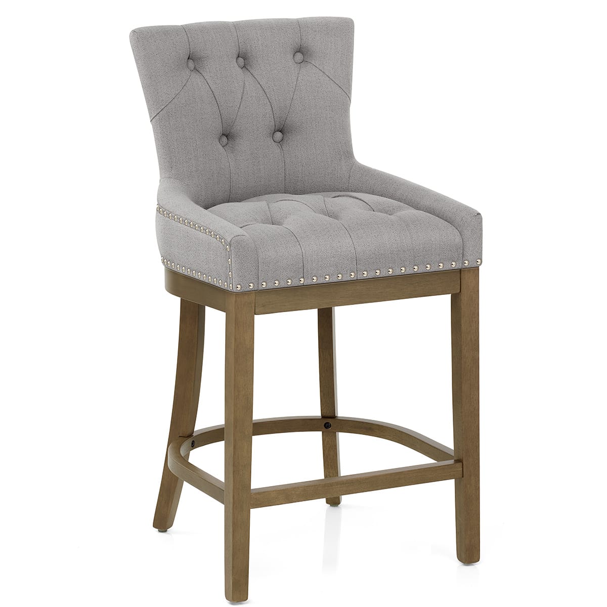 Sgabello Legno Tessuto - Knightsbridge Grigio