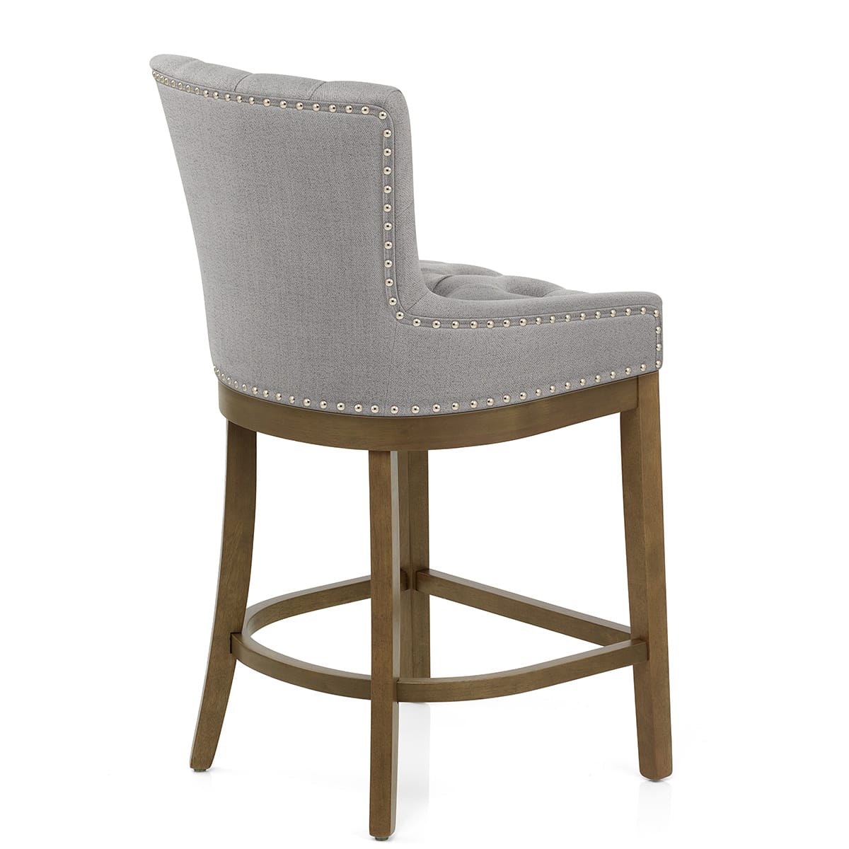 Sgabello Legno Tessuto - Knightsbridge Grigio