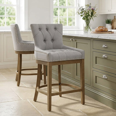 Stoffbarhocker - Knightsbridge Grau