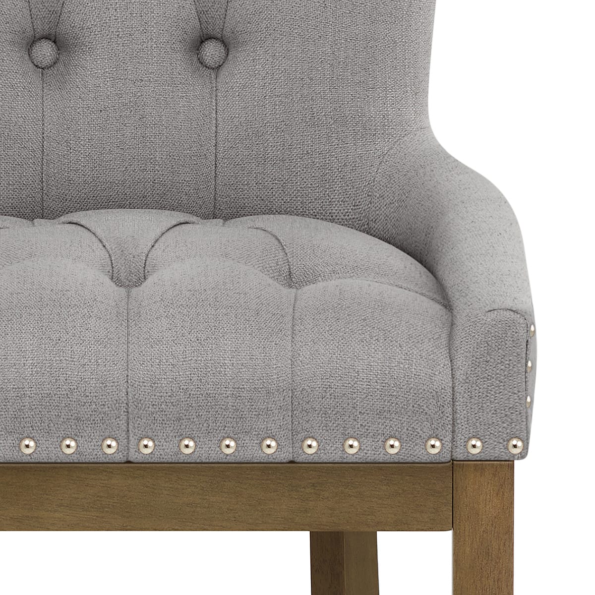 Sgabello Legno Tessuto - Knightsbridge Grigio