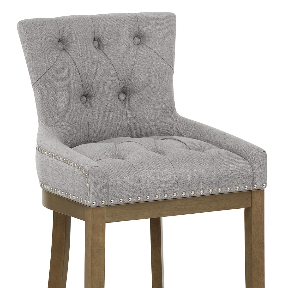 Sgabello Legno Tessuto - Knightsbridge Grigio